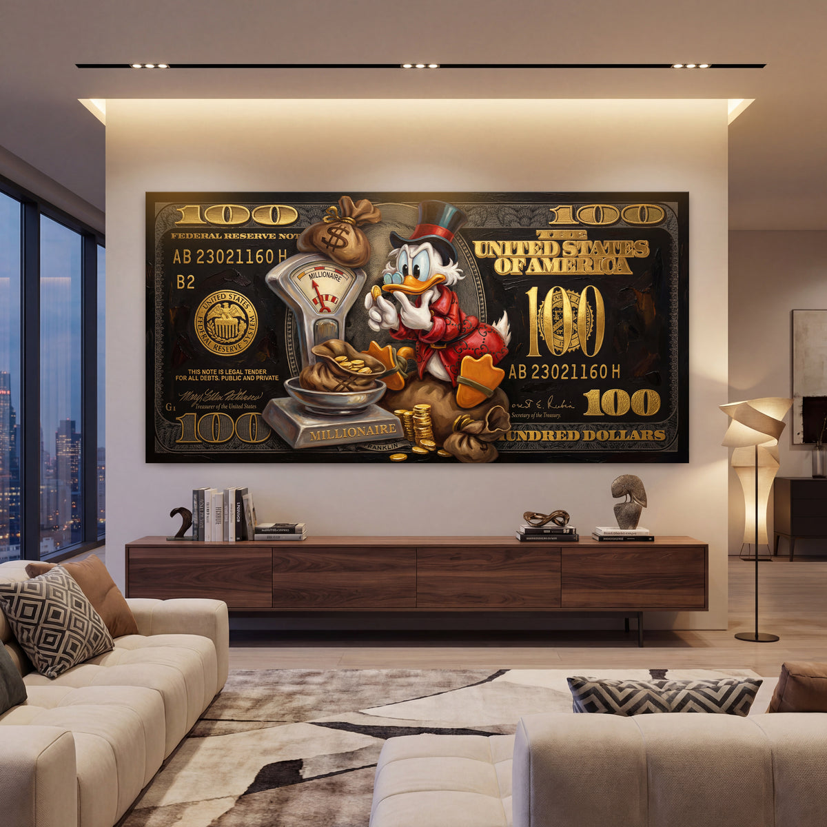 Scrooge McDuck 100 Dollars