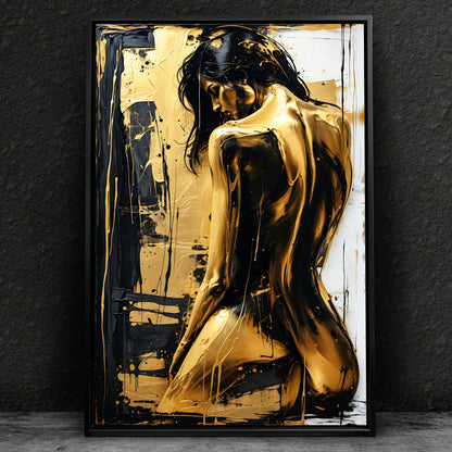 Schwarz und Gold Frauenakt Nr2