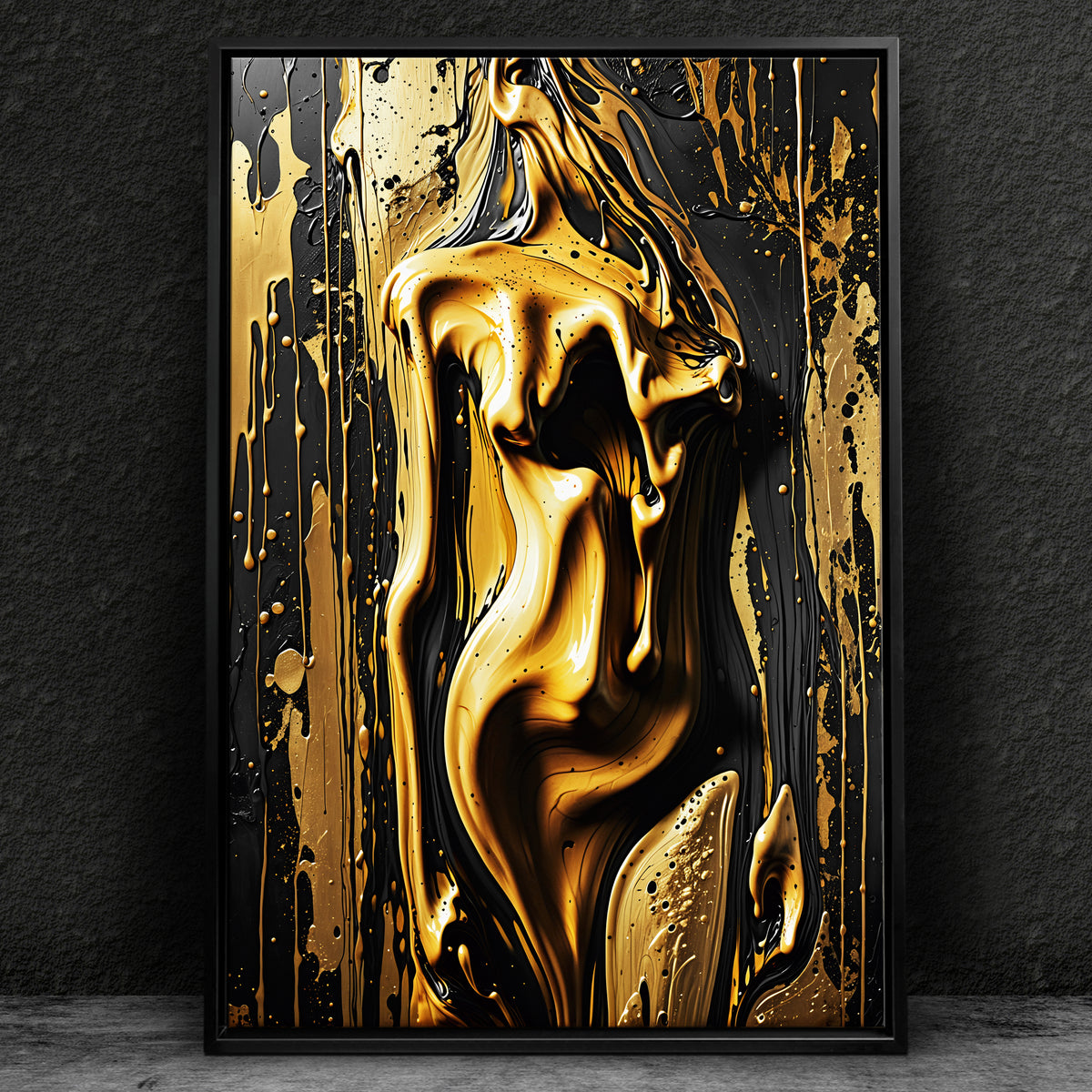 Schwarz und Gold Frauenakt Nr3