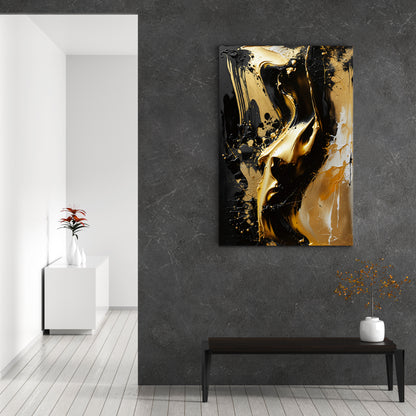 Schwarz und Gold Frauenakt Nr4