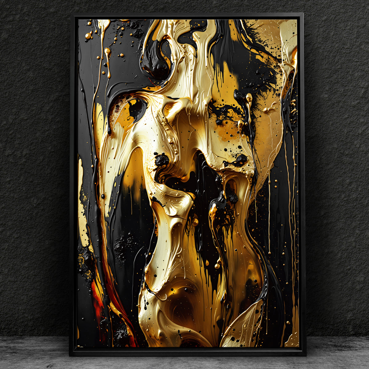Schwarz und Gold Frauenakt Nr5