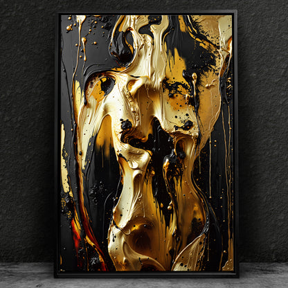 Schwarz und Gold Frauenakt Nr5