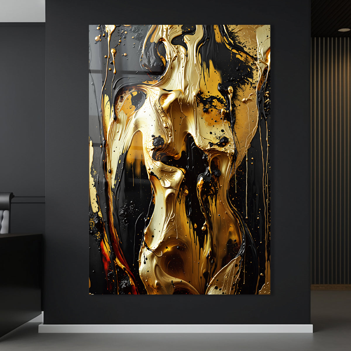 Schwarz und Gold Frauenakt Nr5