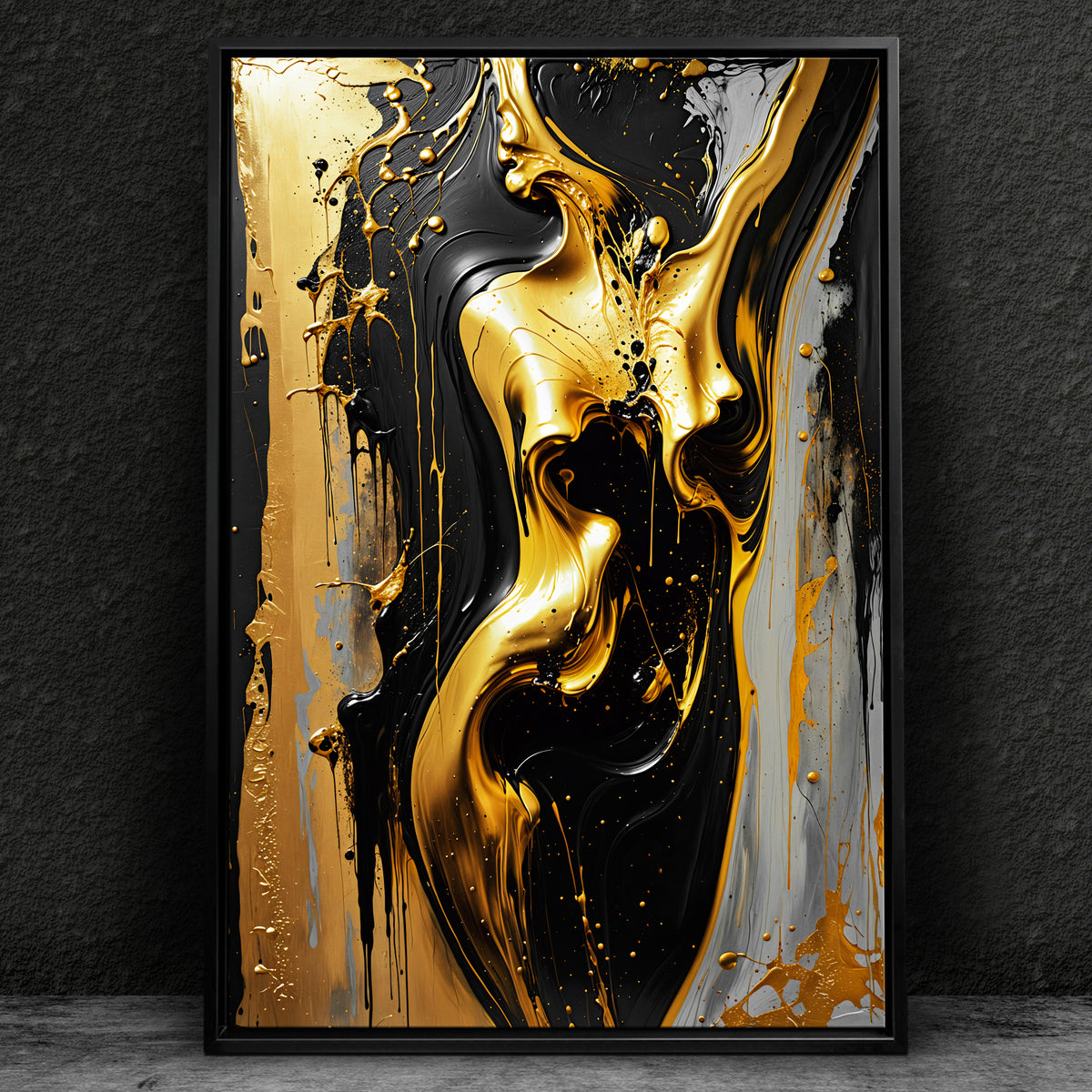 Schwarz und Gold Frauenakt Nr6