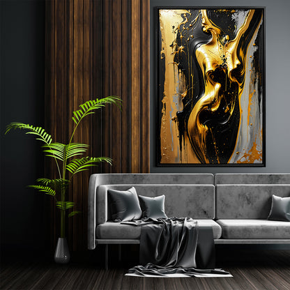 Schwarz und Gold Frauenakt Nr6