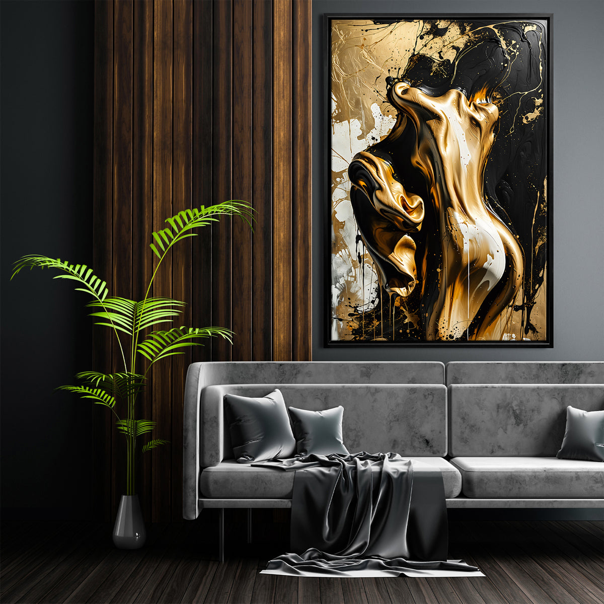 Schwarz und Gold Liebespaar