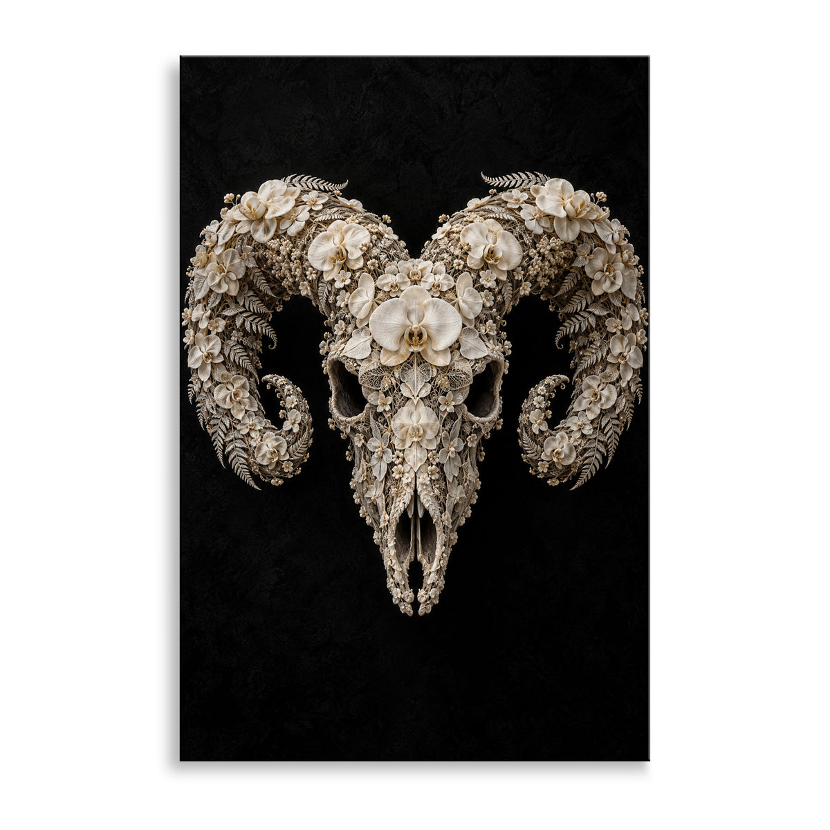Widder mit Orchideen