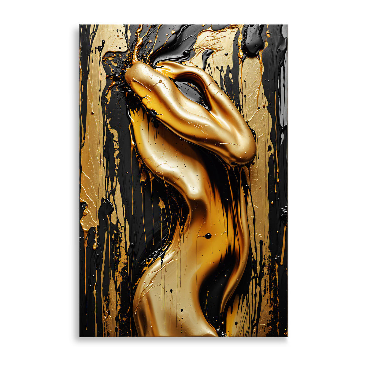Schwarz und Gold Frauenakt Nr8