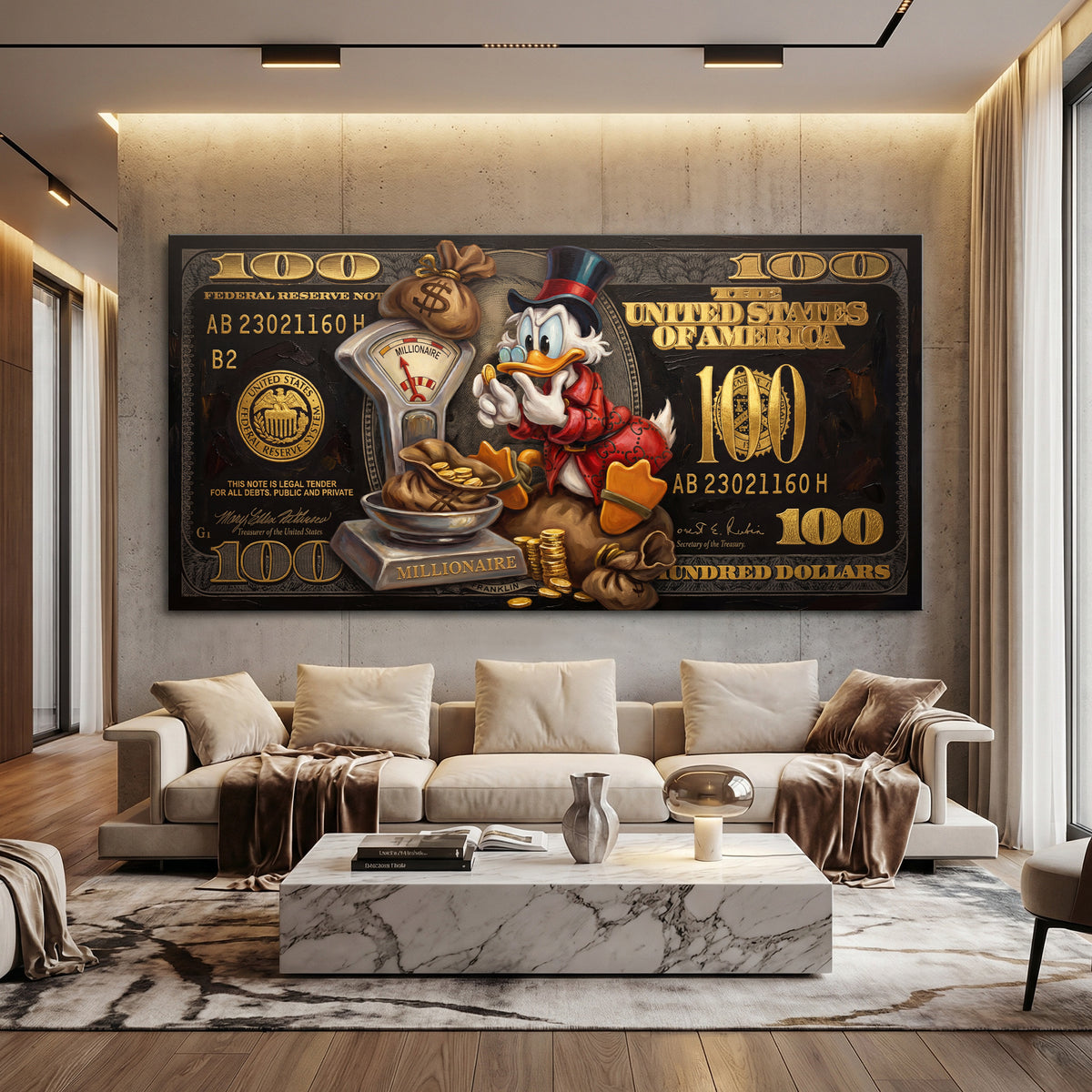 Scrooge McDuck 100 Dollars
