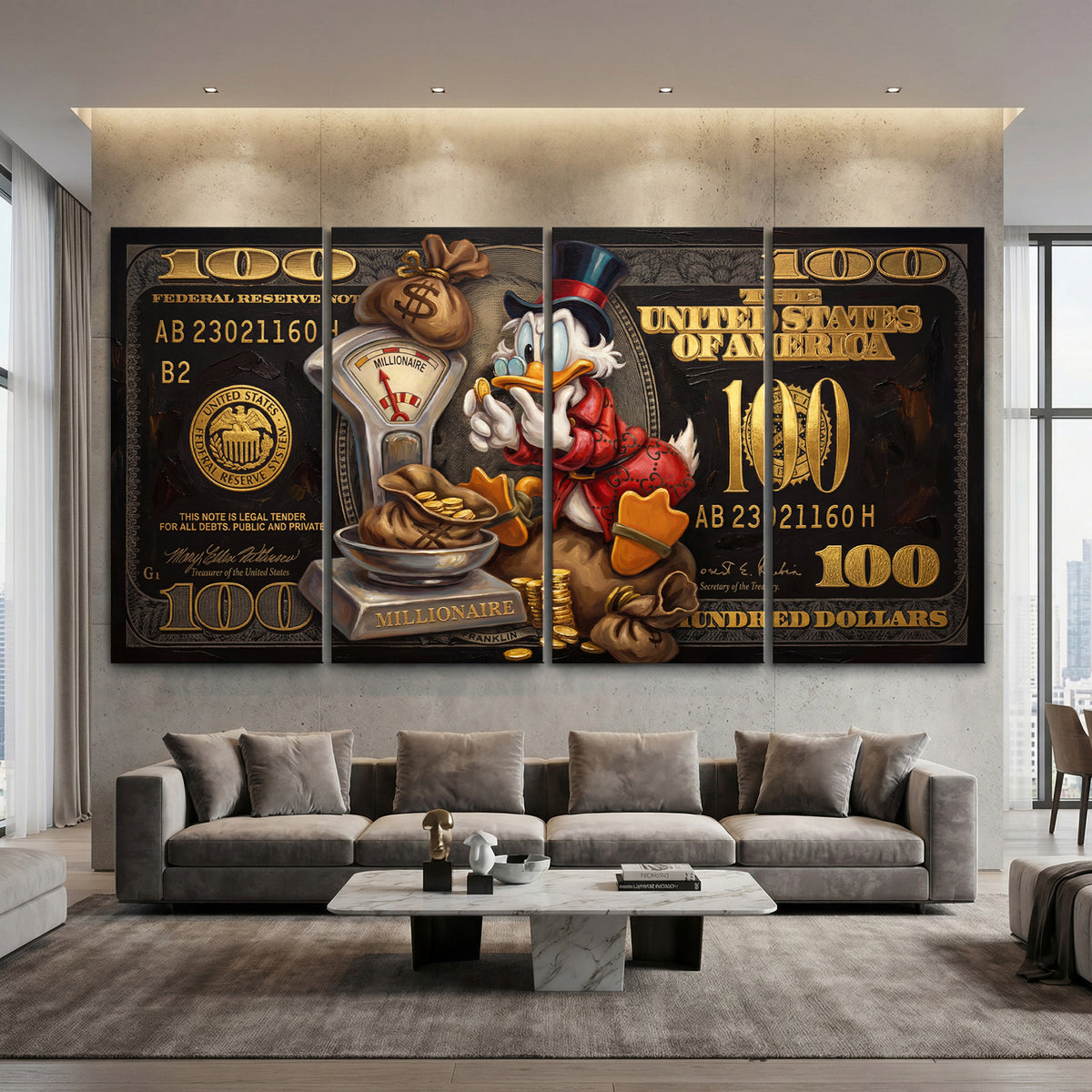 Scrooge McDuck 100 Dollars