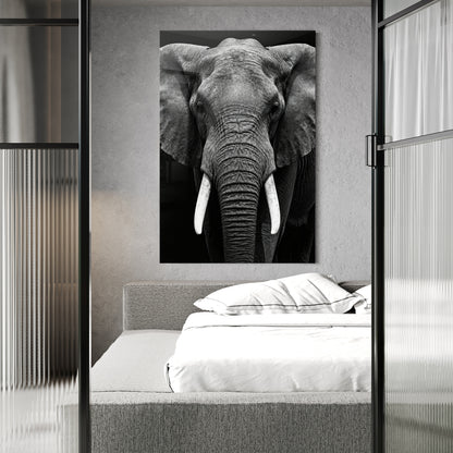 Elefant in Schwarz-Weiß