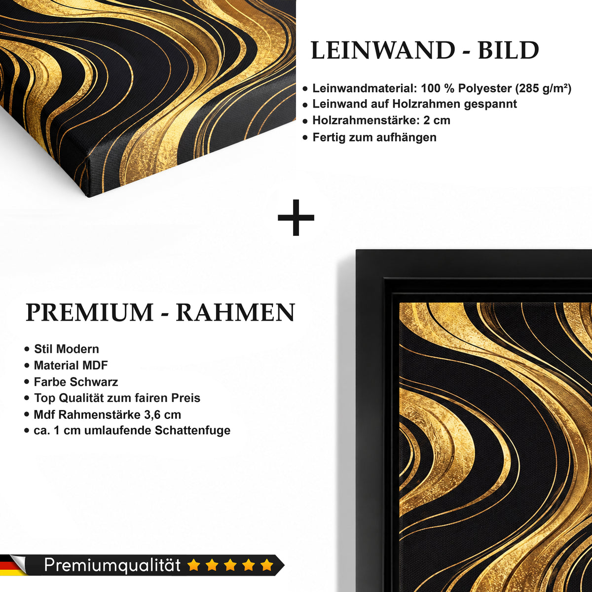 Schwarz und Gold Frauenakt Nr7