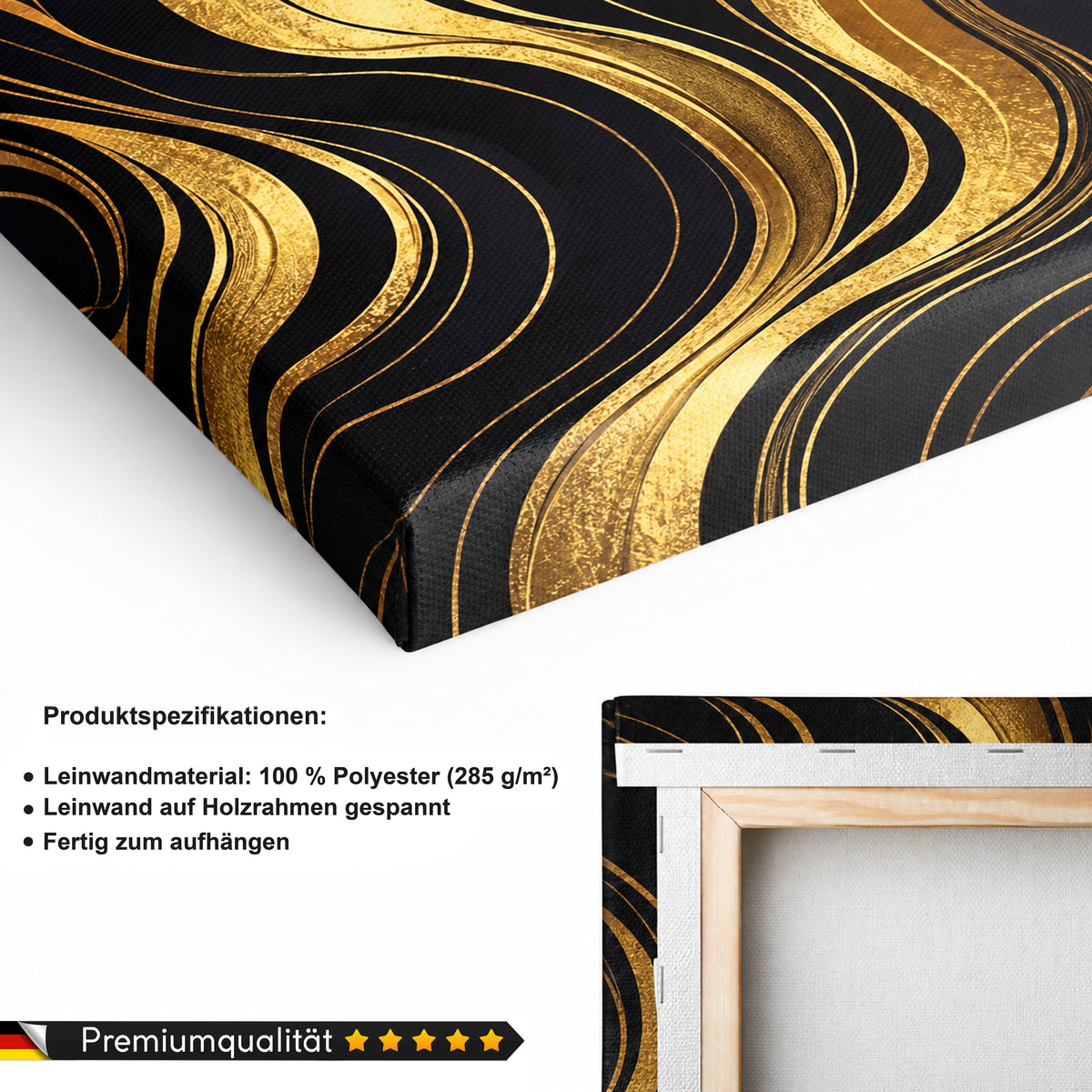 Schwarz und Gold Liebespaar